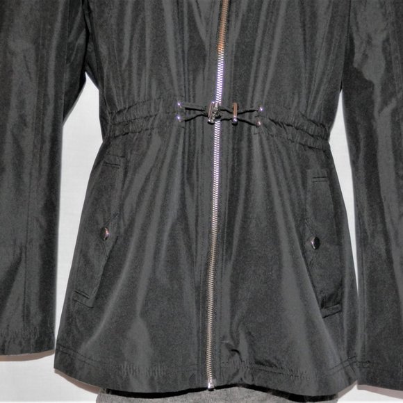 Reversible Dressbarn XL Parka Jacket Black Gray - Picture 8 of 10